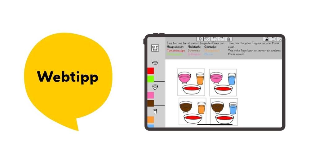 Webtipp: App KOMBI auf einem Tablet dargestellt