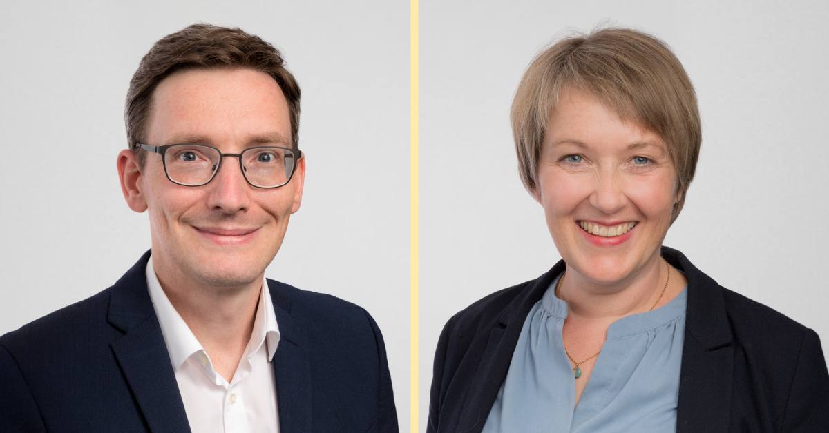Dr. Lorenz Huck (links) und Dr. Astrid Schröder (rechts)